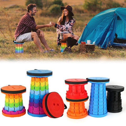 Outdoor Rainbow Folding Stool Portable Chair-HA01634-Veeddydropshipping