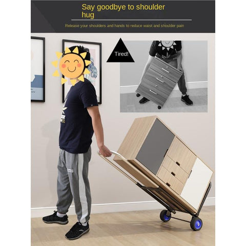 Folding and retractable trolley home shopping-HA01685-Veeddydropshipping
