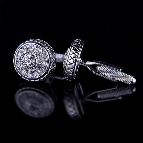 Jewelry Crystal Wholesale French shirt cufflinks for mens guests-JW01316-Veeddydropshipping