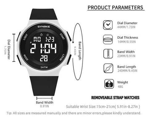 Outdoor Sports Watch Electronic Watches LED Digital 50m Waterproof -JW01149-Veeddydropshipping