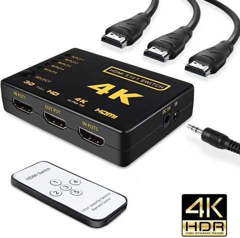 HDMI Switcher Splitter 5 in 1 out Video Switch-CO00027-Veeddydropshipping