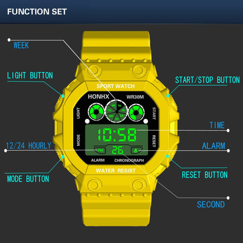 Sports Electronic Watches  Wristwatch Display Calendar Clock-JW01065-Veeddydropshipping