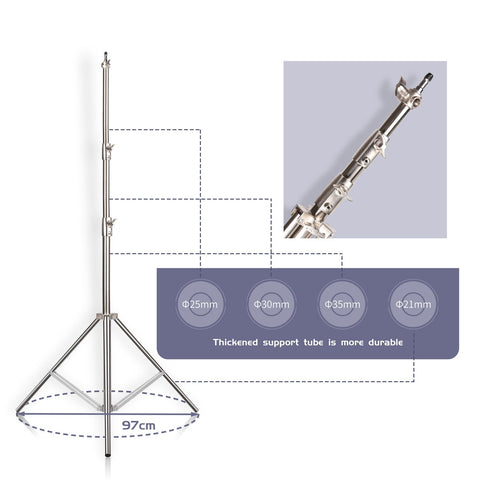 290cm Aluminum Alloy Light Stand for Camera Ring Light Live Youtube Cellphone -CE00302-Veeddydropshipping