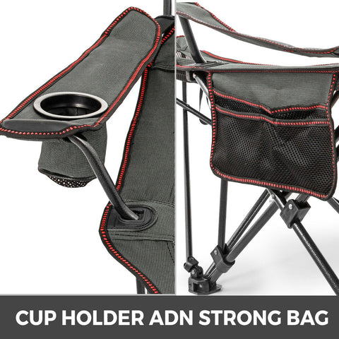 Outdoor Folding Camp Chair Backrest With Footrest-HA01636-Veeddydropshipping