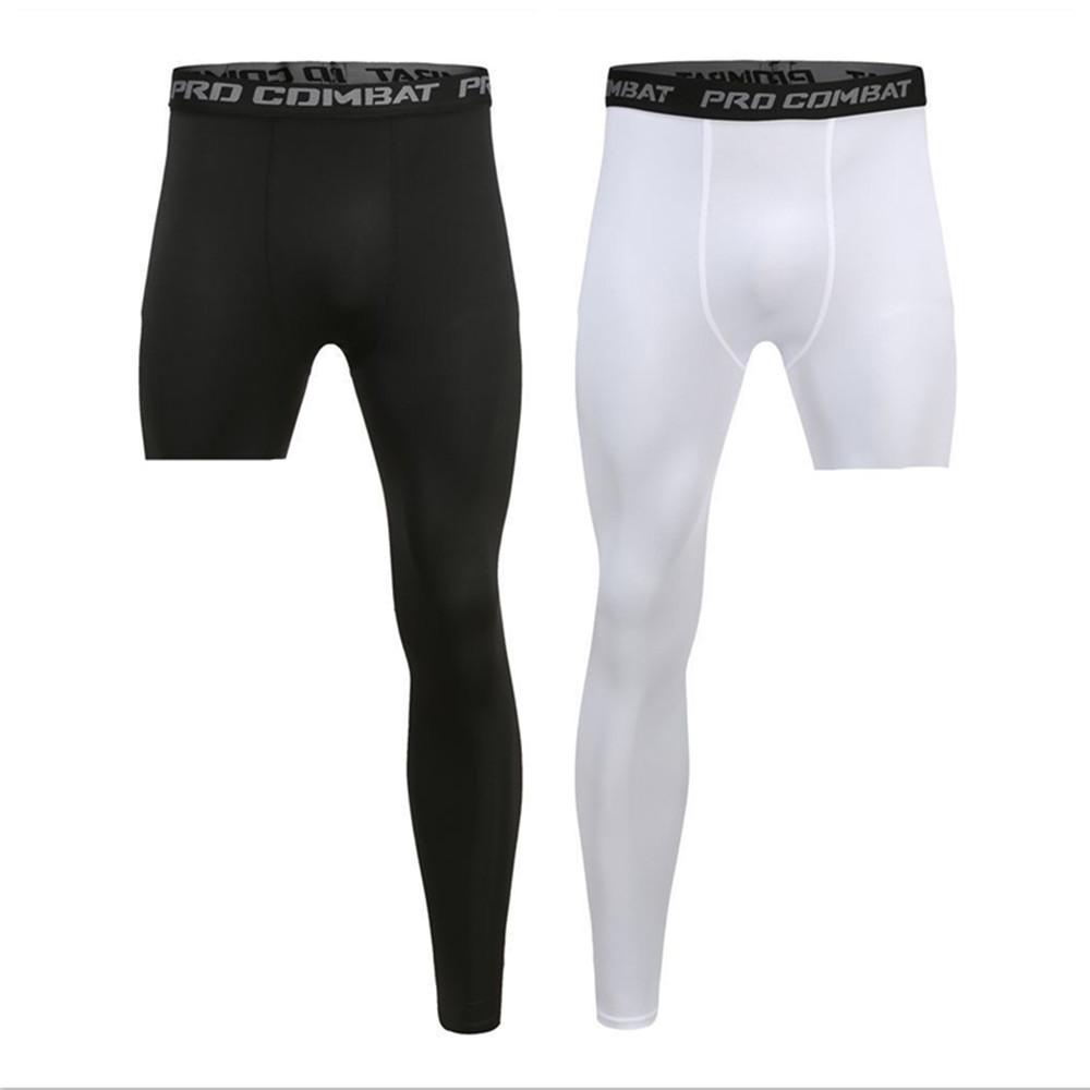 Men Base Layer Exercise Trousers Compression Running Tight Sport Cropped One -OS00673-Veeddydropshipping