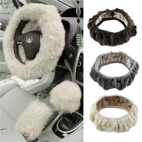Steering Cover Woolen Handbrake-AM01482-Veeddydropshipping