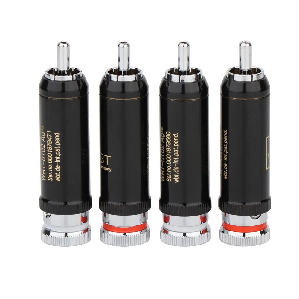 HIFI 0102Ag rhodium-plated rca plug for audio signal cable-CE00017-Veeddydropshipping
