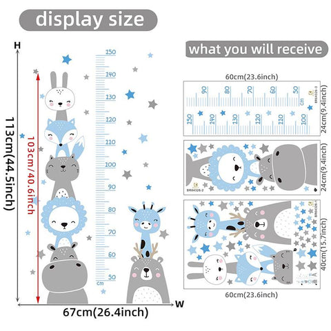 Height Ruller Wall Stickers Room Nursery-HA00201-Veeddydropshipping