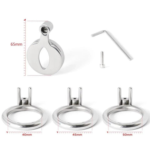 Flat Metal Male Chastity Cage Venting Hole Design Cock Lock Breathable BDSM -BH01247-Veeddydropshipping