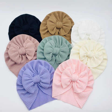 Knotted Hats for Baby Girl Beanie Bow Headband Infant Turban Newborn Head Accessories-Veeddydropshipping-5