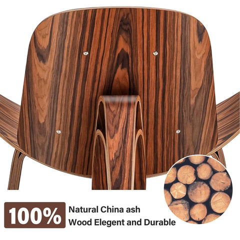 Replica Palisander Lounge Shell Chair Nordic-HA01661-Veeddydropshipping