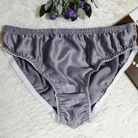 Men&#39;S Underwear Plus Size Briefs Silk Underpants Lightweight-MF01682-Veeddydropshipping