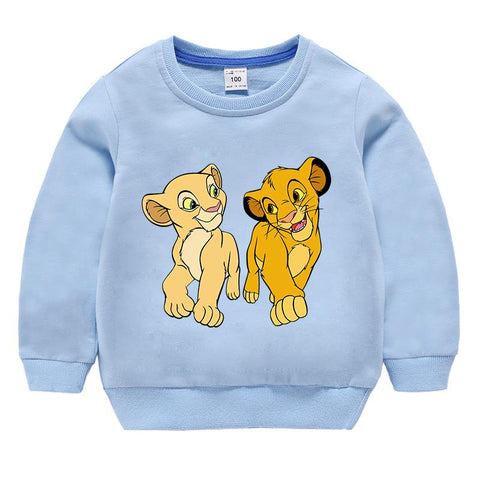 The King Lion Simba Cartoon Printed Autumn Kids Clothes Disney Sweatshirts-TB01337-Veeddydropshipping