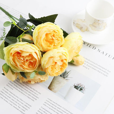 Hydrangea Flowers Artificial Bouquet Silk Blooming-HA00671-Veeddydropshipping