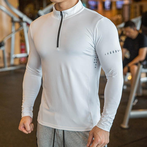 Men's Tight Running T-shirt Fitness Tight Long Sleeve Sweatshirt-Veeddydropshipping