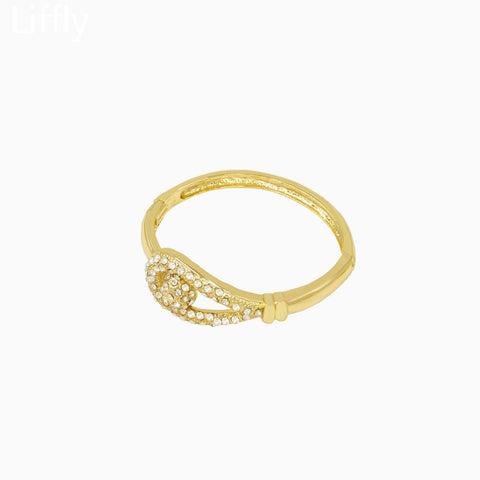 Creative Design bridal Gold Jewelry Sets Crystal Necklace Ring -JW00317-Veeddydropshipping
