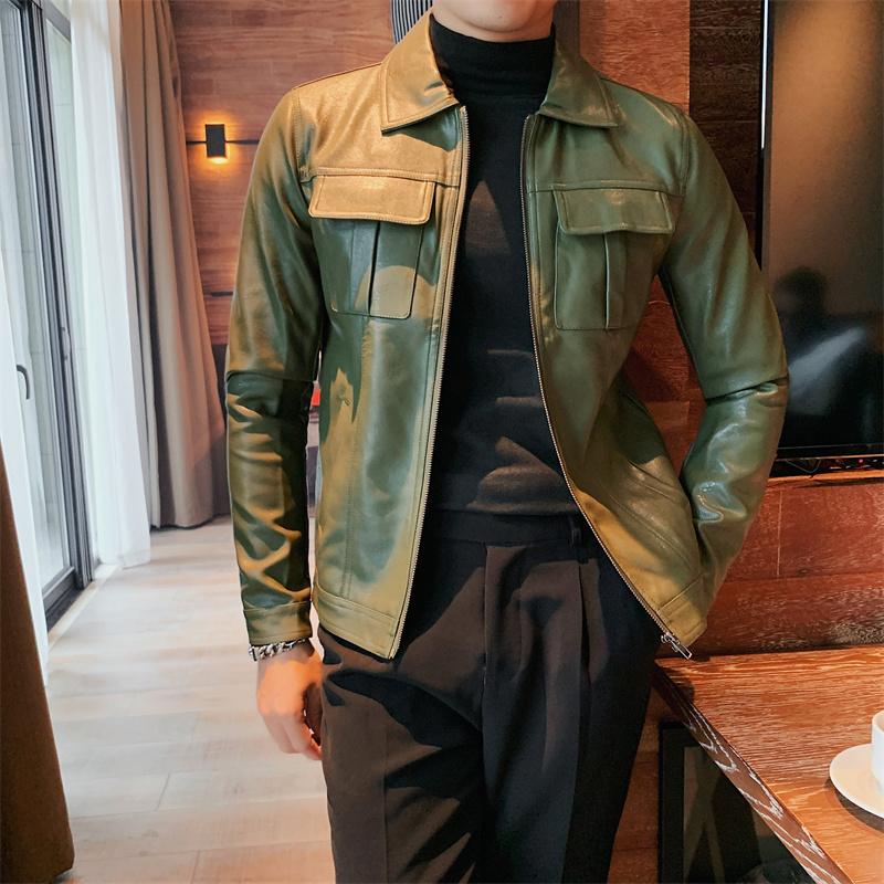 Leather Jacket Korean Version of The Slim Handsome-MF01369-Veeddydropshipping