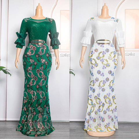 African Women Plus Size Evening Dresses-WF01530-Veeddydropshipping