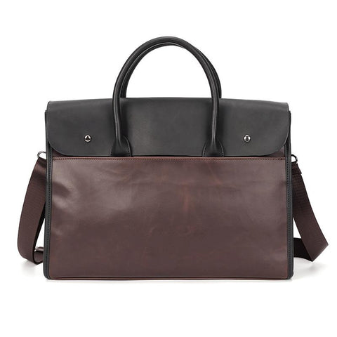 Leather Big Handbag Large Capacity Travel A4 Bag Male-BS00461-Veeddydropshipping