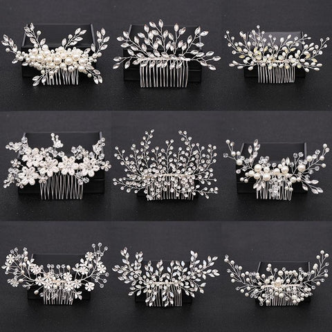 Wedding Hair Combs Hair Accessories-WF01285-Veeddydropshipping