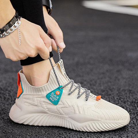Lace Up Men Mesh Shoes Fashion Casual No-slip Vulcanize-BS01416-Veeddydropshipping