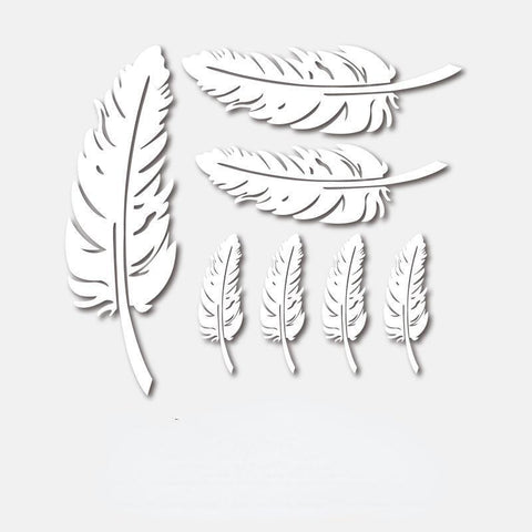 Feather Leaves Personality Car Decal Creative Bumper Sticker-AM00825-Veeddydropshipping