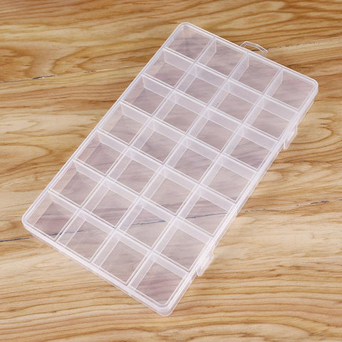 Rectangle Plastic Jewelry Box Compartment Storage Box-JW01733-Veeddydropshipping
