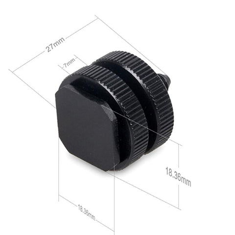 1/4 Hot Shoe Mount Phone Holder Dual Nut Cold Shoe Adapter Bracket-CE00416-Veeddydropshipping