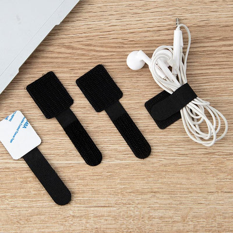 10pcs Self-Adhesive Cable Organizer Clip Ties Cord Management Wall Wire Hook Holder Wrapper Kitchen-PA00857-Veeddydropshipping