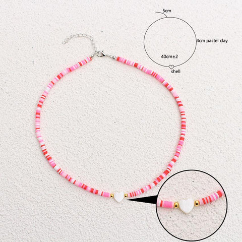 Natural Shell Beads Necklace Korean  Female Jewelry-JW01247-Veeddydropshipping