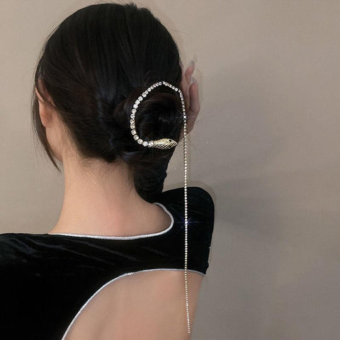 Snake Hairpin  Metal Hair Hair Accessories Jewelry -JW00455-Veeddydropshipping
