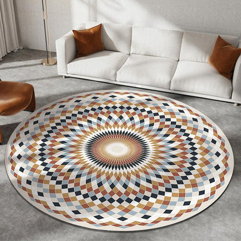 Bohemian Round Carpets for Living Room Decoration-HA00490-Veeddydropshipping