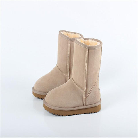 Lady Female Leather Boot girl Waterproof Shoes Flat Casual-BS00935-Veeddydropshipping