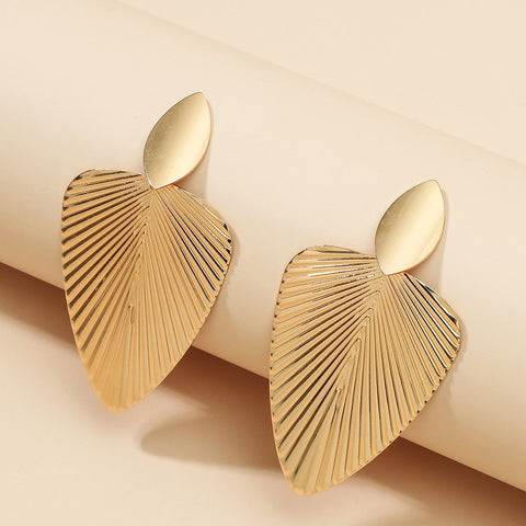 Exaggerated Simple Geometric Metal Earrings Women Party Jewelry -JW01444-Veeddydropshipping