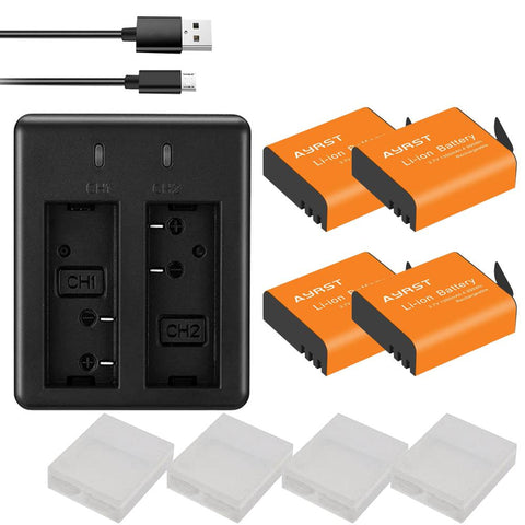 1350mAh PG1050 SJ4000 PG900 battery + USB Dual charger For SJCAM SJ5000 SJ6000 -CE00350-Veeddydropshipping