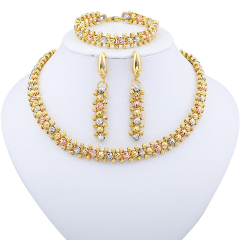 Necklace Earring Set Plated Jewelry Banquet Fashion Classic Style -JW00233-Veeddydropshipping