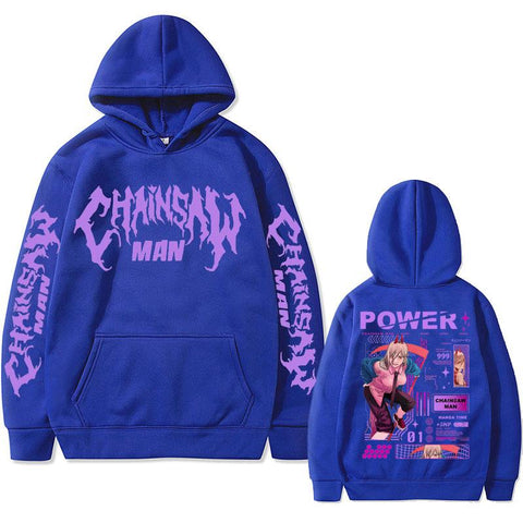 Hoodies Power Double Sided Printed Hooded Sweatshirt-MF00042-Veeddydropshipping