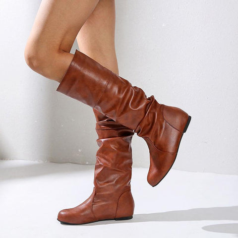 Shoes Plus Size 35-43 Women Shoes Spring Autumn Flat Boots-BS00964-Veeddydropshipping