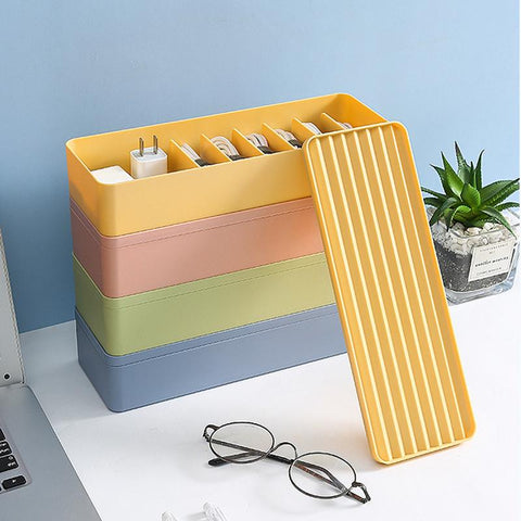 Cable Cord Organizer Storage Box Dustproof Power Wire Manager Box Desktop Chargers Data Cable-PA00871-Veeddydropshipping