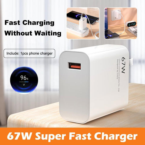 67W Super Fast Charging Super Flash Charging Mobile Phone Charger 5V5A European-PA00056-Veeddydropshipping