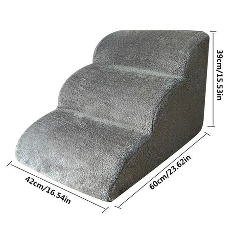 Dog Ladder 3 Tiers Dog Stairs Foam-HA01430-Veeddydropshipping