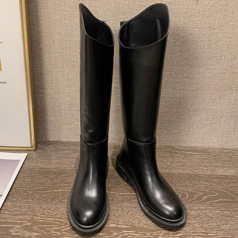 Chelsea Boots Fashion Low Heels Shoes Female Slip-BS00905-Veeddydropshipping