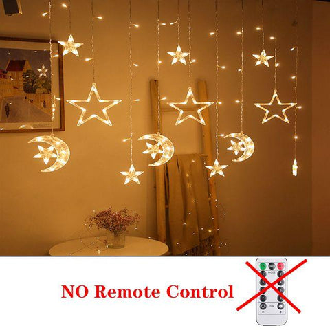 Star Moon Led Curtain Garland String Light-HA00585-Veeddydropshipping