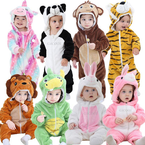 Kids Onesie Pajamas Animal Panda Tiger Unicorn Ropa Bebe Baby Rompers-TB01059-Veeddydropshipping