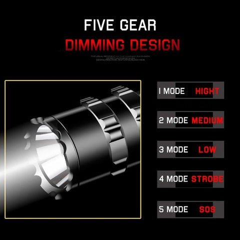 ZK40 50000000LM High Power XHP220 Powerful LED Flashlight Tactical Military-TI00795-Veeddydropshipping