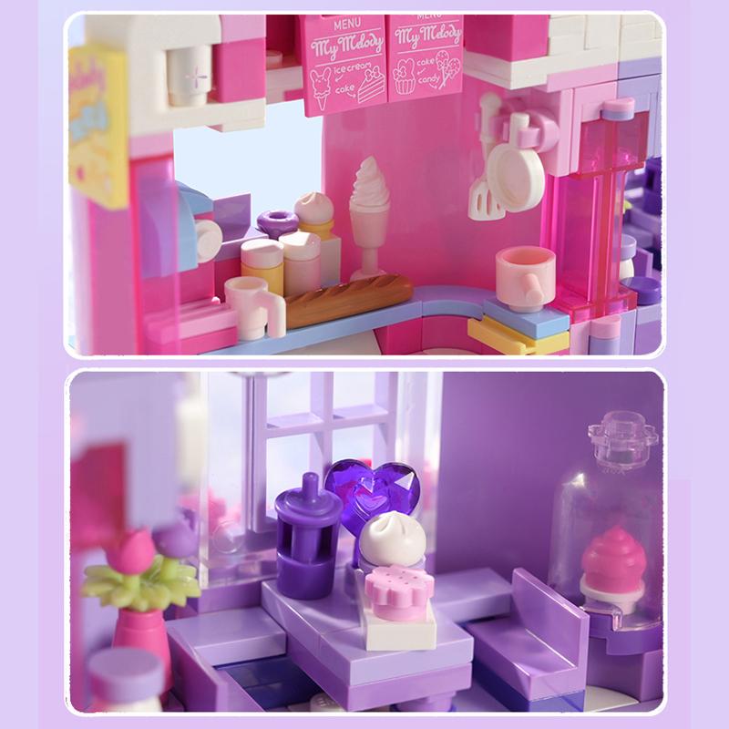 2023 Sanrio Assembled Toy Building Blocks Kuromi Cinnamoroll Mymelody Model-TB01476-Veeddydropshipping