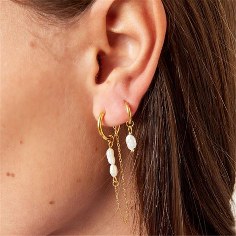 925 Sterling Silver Pearls Earrings For Women Wedding Fine Jewelry  -JW00171-Veeddydropshipping