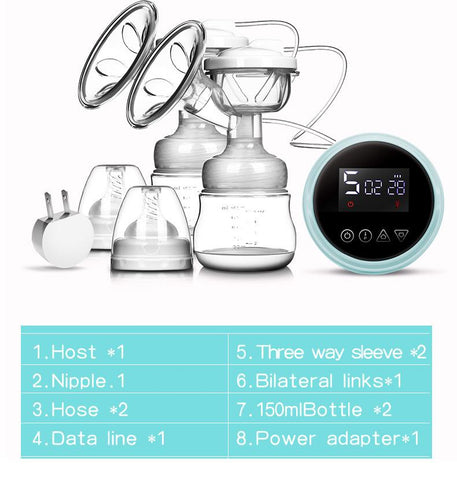 Double Electric Breast Pumps Touch Screen Single Double Nipple Suction-TB00650-Veeddydropshipping
