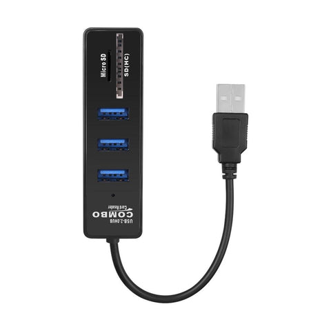 USB Combo Hub Multi USB 2.0 Hub 3 Ports Splitter-CO00118-Veeddydropshipping