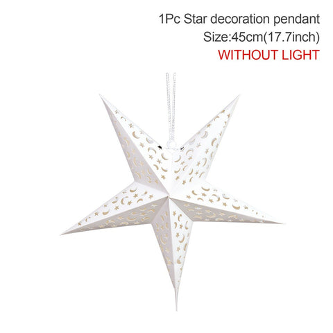 Hollow Star Hanging Pendant Eid Mubarak-HA00589-Veeddydropshipping